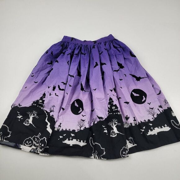 Hell Bunny Dresses & Skirts - Hell Bunny Skirt Halloween Goth Grunge Womens Size Small‎ Black Purple